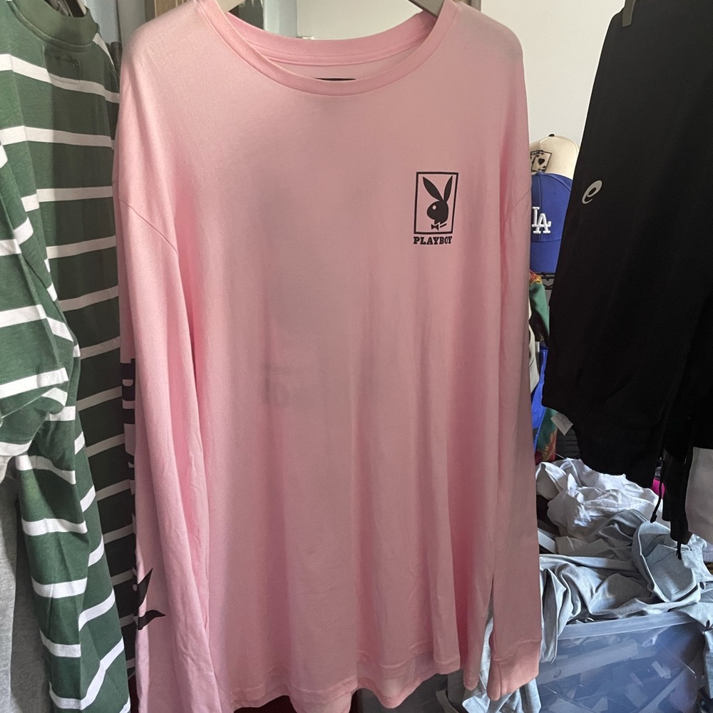 Pink long sleeve playboy shirt